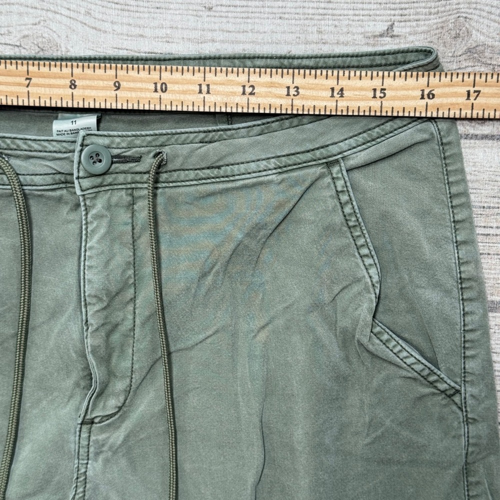 Garage Cargo Pants Womens 11 Olive Green Wide Leg Relaxed Fit Utility Streetwear - Picture 4 of 9